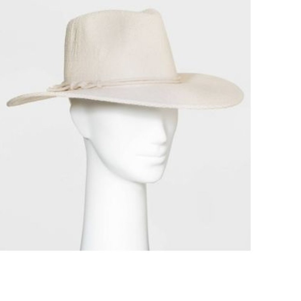 Women's Straw Panama Hat - Universal Thread White Fedora